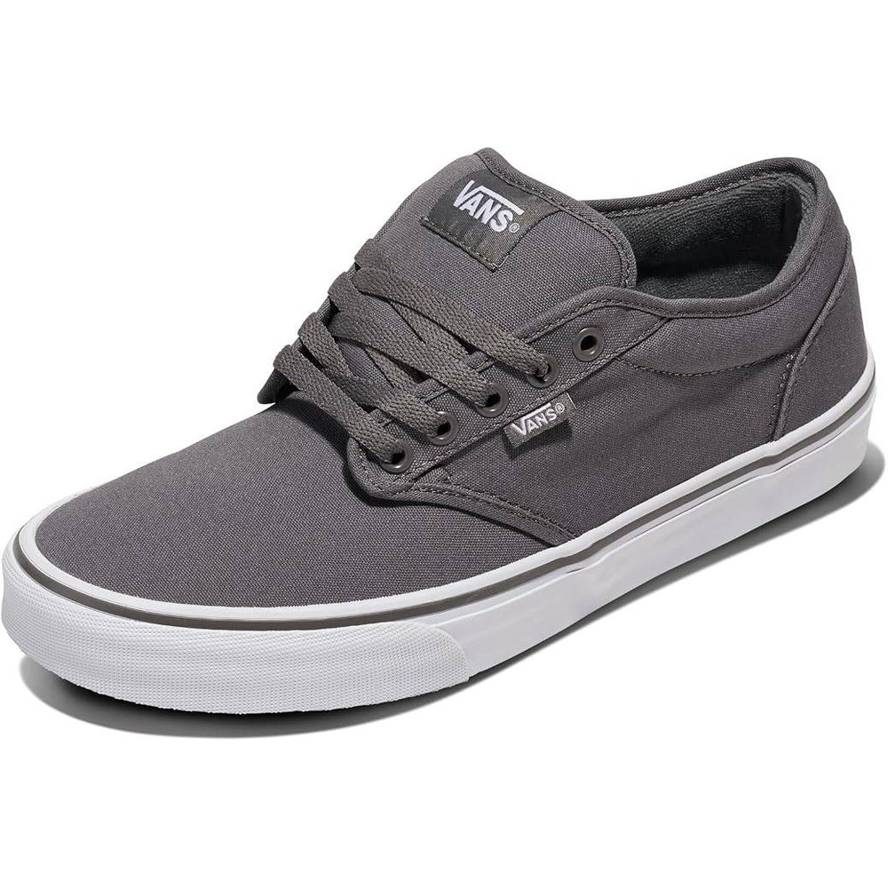 Vans Atwood Canvas Pewter White Mens Skate Shoes VN000TUY4WV Size 16